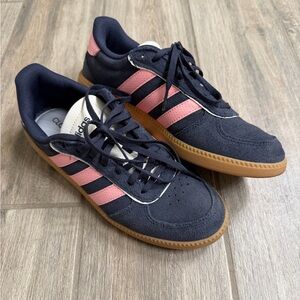 Adidas Dark Blue and Pink Sneakers